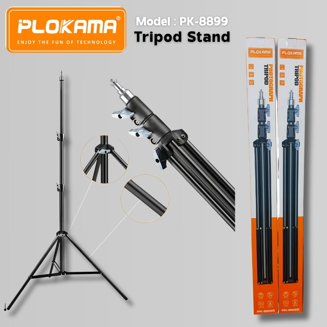 Plokama PK-8899 Photography Tripod with Adjustable Height-2.1m