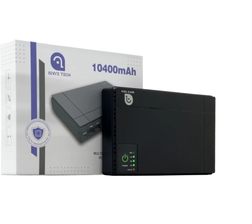 Sinye 10400 mAh Black Mini Portable DC UPS