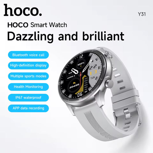 Hoco Y31 Smart Watch Bluetooth 5.3, AMOLED Display & IP68 Waterproof