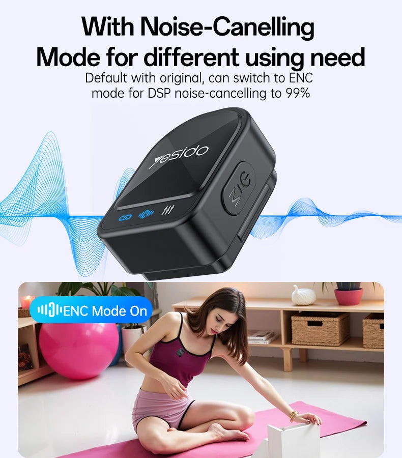 Yesido KR19 2 in 1 Magnetic Lavalier Wireless Microphone