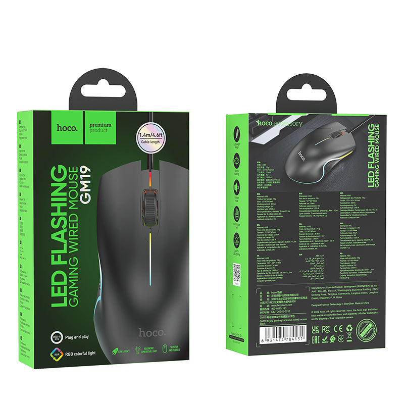 Hoco GM19 Wired RGB Gaming Mouse