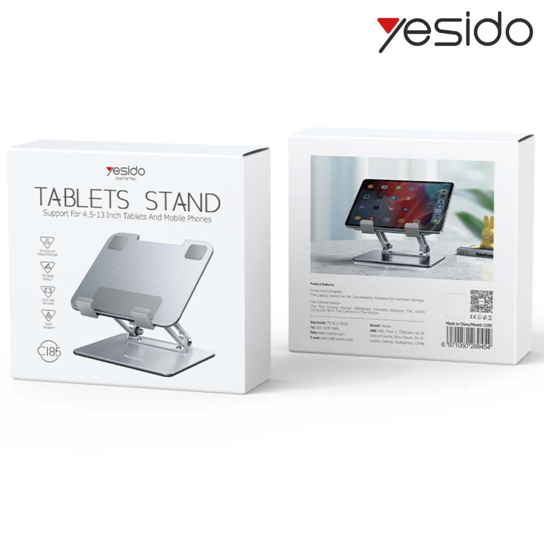 YESIDO C293 Foldable Tablet Holder with 360 Degree Rotation