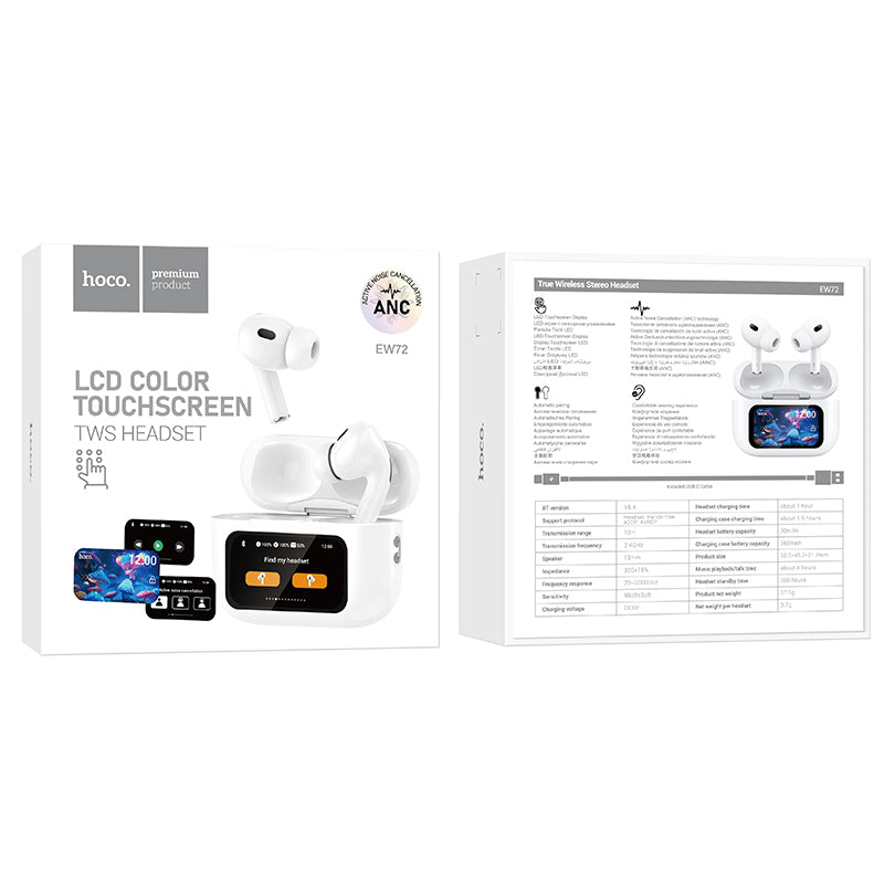 Hoco EW72 ANC TWS Earbuds with HD Display