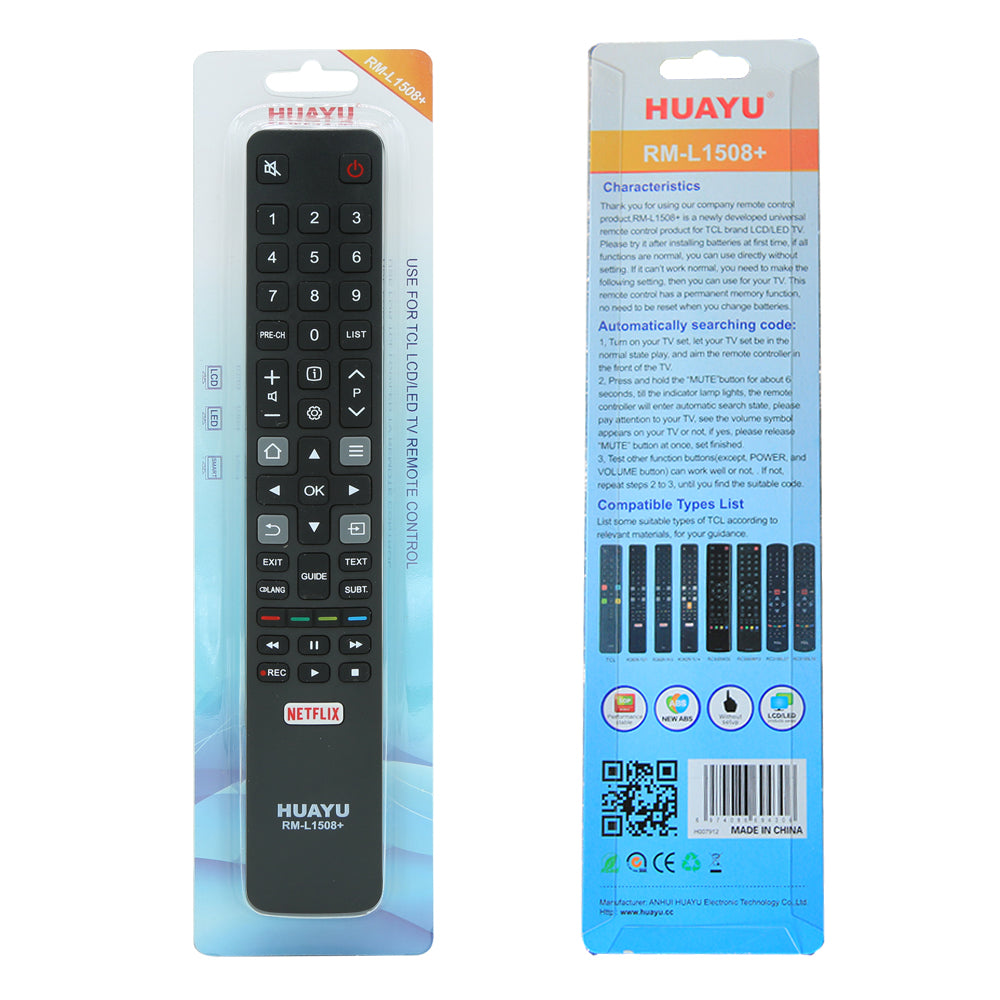 Huayu RM-L1508+ Remote for All LCD LED HDTV 3D Smart TVs Models