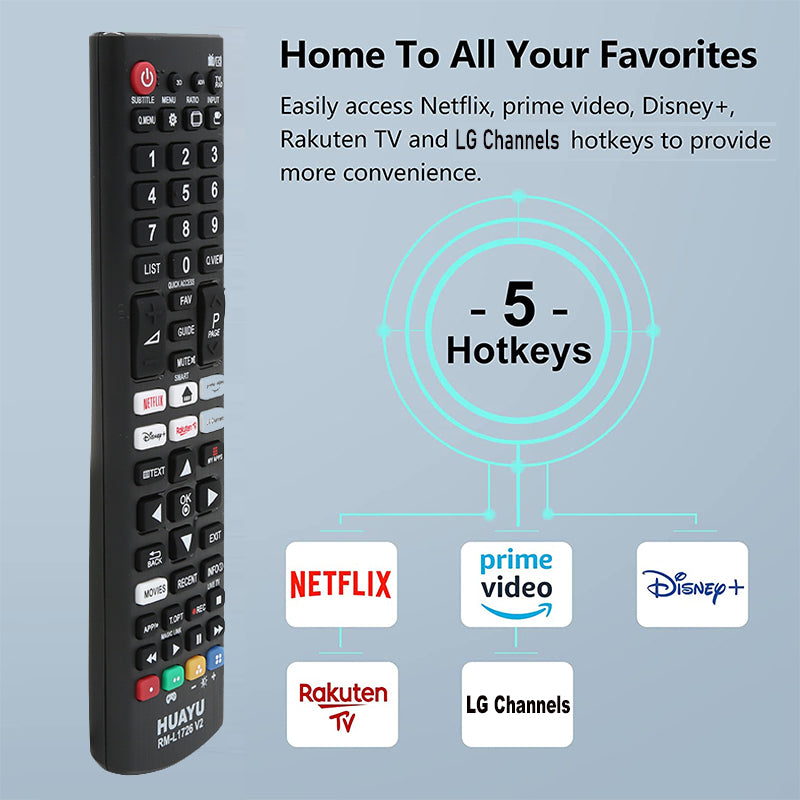 HUAYU RM-L1726 V2 LG IR Smart TV remote control
