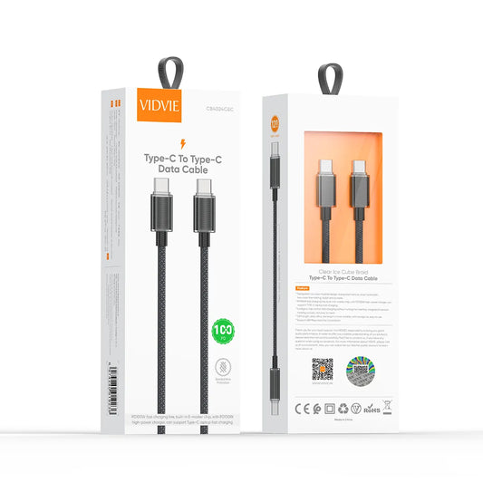VIDVIE CB4024C&C PD 100W Fast Charging Type-C Cable - 1.2m