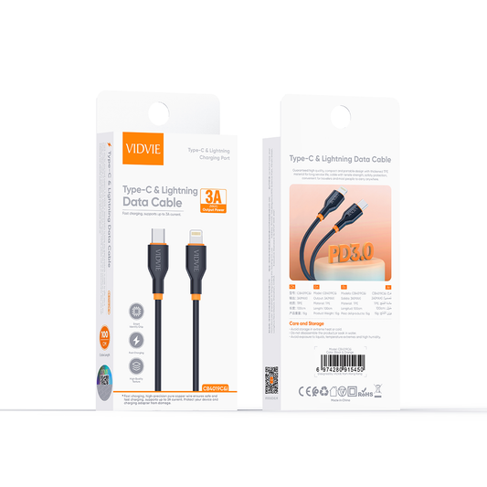 VIDVIE CB4019C&i Type-C to Lightning Data Cable