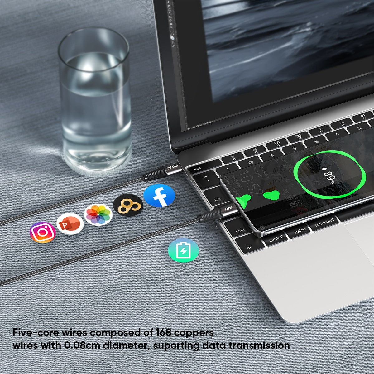 VIDVIE CB4038C&C 60W Fast Charging Cable