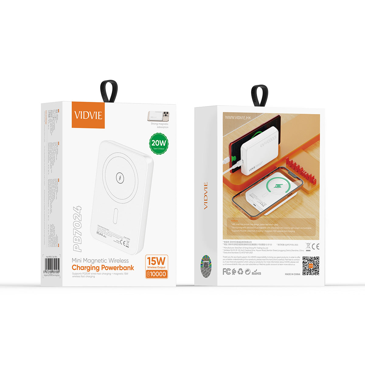 VIDVIE PB7024 10000mAh Wireless Charging Powerbank