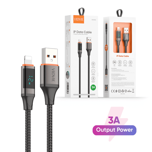 Vidvie CB4036i USB to Iphone 30W Cable, 1.2M Black