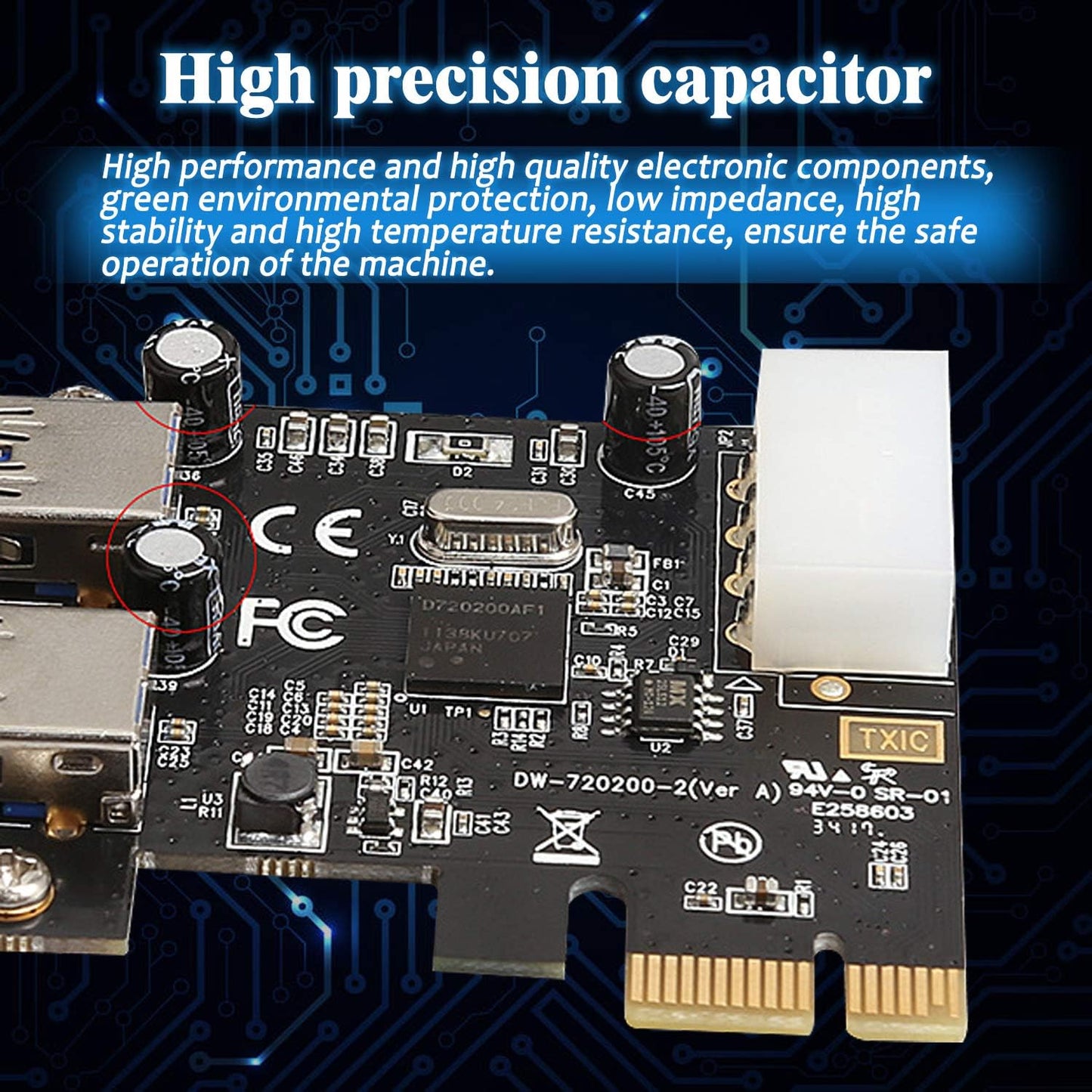 PCI Express to 2 Port USB 3.0 Adapter