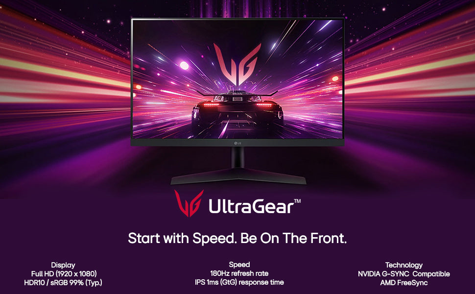LG UltraGear 24″ FHD IPS Gaming Monitor 180Hz 1ms