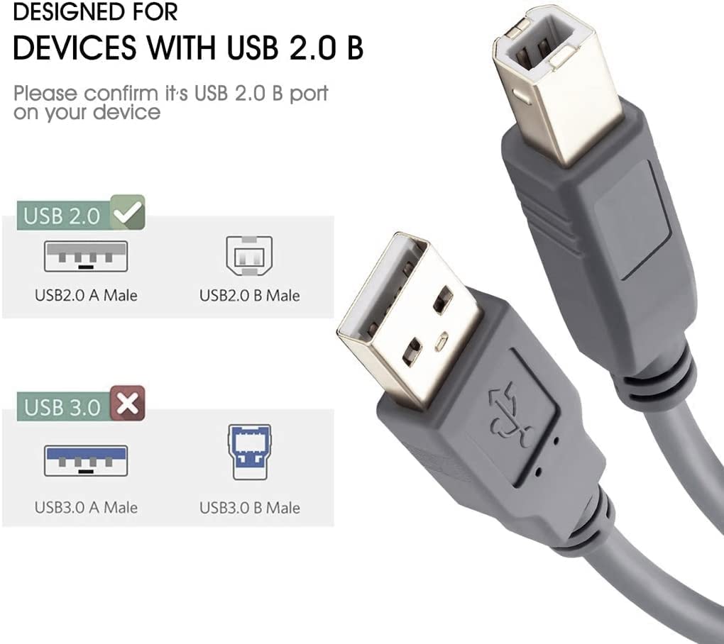 Pollen USB 2.0 Printer Cable - 1.8m