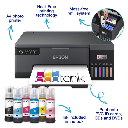 Epson EcoTank L8050 Colour Photo, CD/DVD & ID Printer