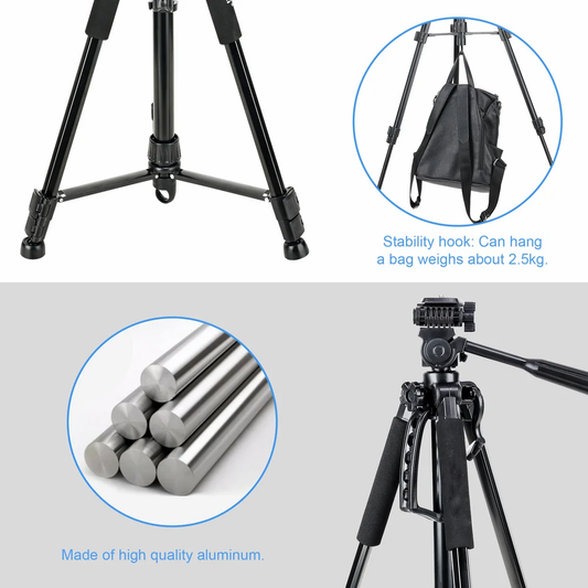 NeePho NP-8840 180 Degrees Tilt Handle Carbon Fiber Camera Tripod Phone