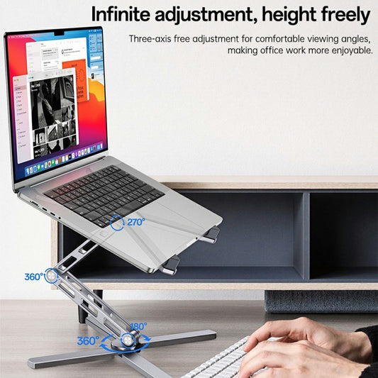 YESIDO LP09 Aluminum Laptop Stand Height Adjustable Foldable Notebook Stand