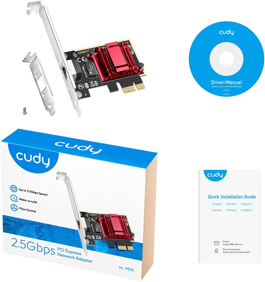 Cudy 2.5Gbps PCI-E Ethernet Adapter