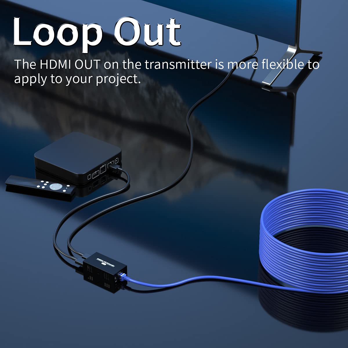 HDMI Extender 4K@60Hz Over Cat6 Up to 60 Meters