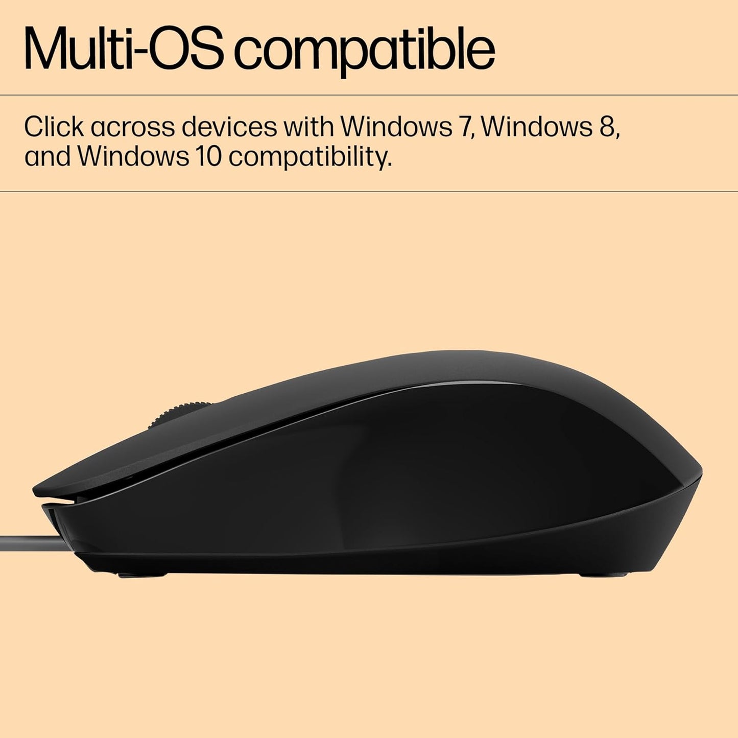 HP 150 Wired Optical Mouse Black
