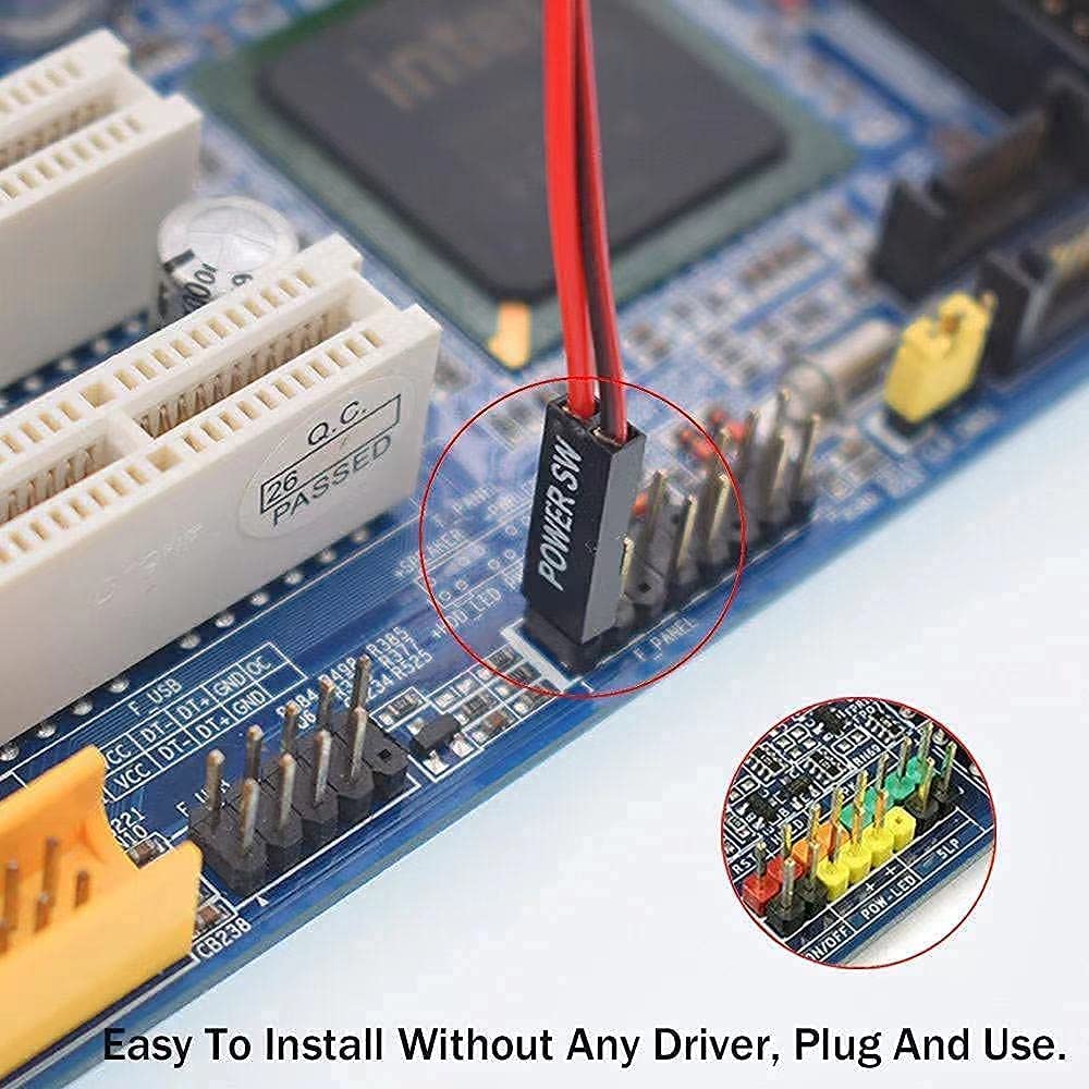 Desktop Power Cable On/Off Push Button ATX Computer Switch
