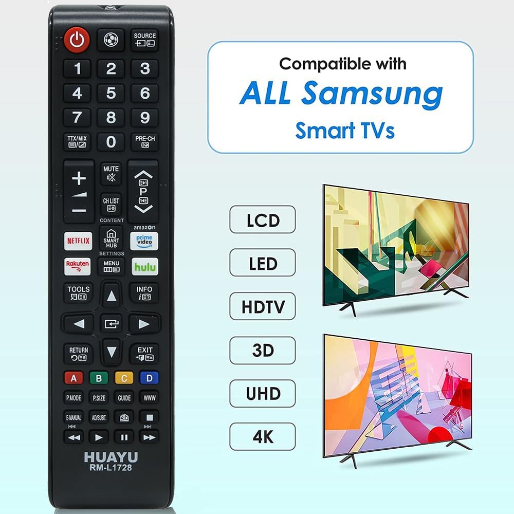 HUAYU RM-L1728 pro High Quality for Samsung BN59-01315A 4K UHD Smart IR TV Remote