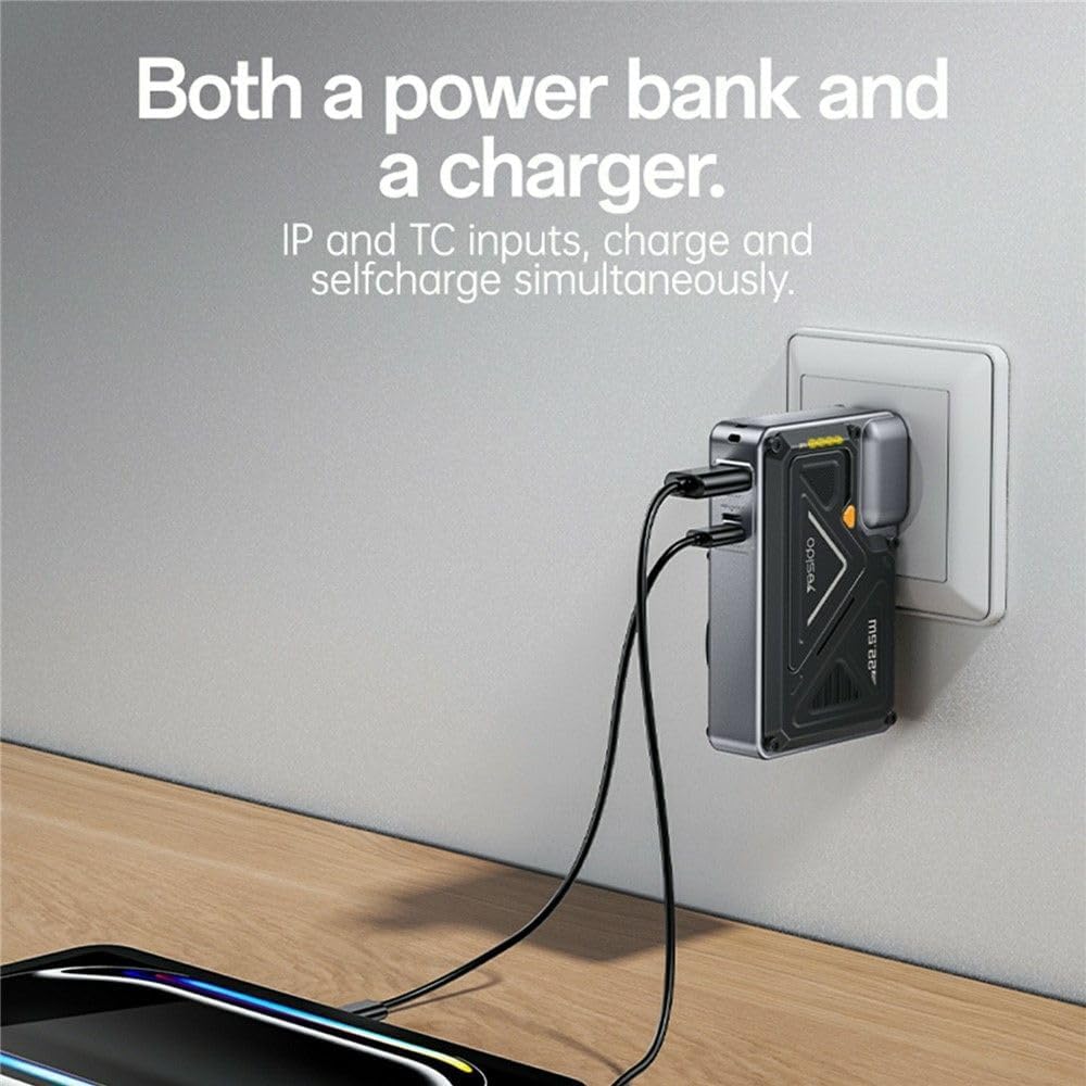 YESIDO (YP89) 5-IN-1 Fast GaN Charger & 10,000mAh 22.5W Power Bank