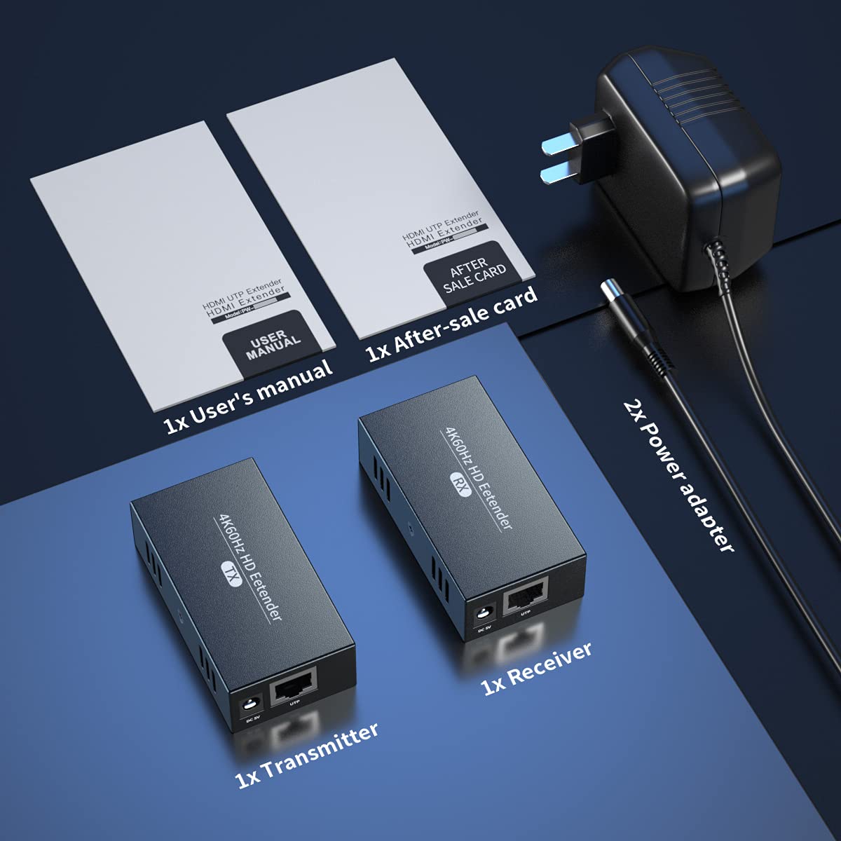 HDMI Extender 4K@60Hz Over Cat6 Up to 60 Meters