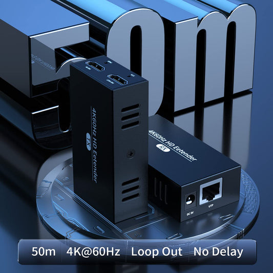 HDMI Extender 4K@60Hz Over Cat6 Up to 60 Meters