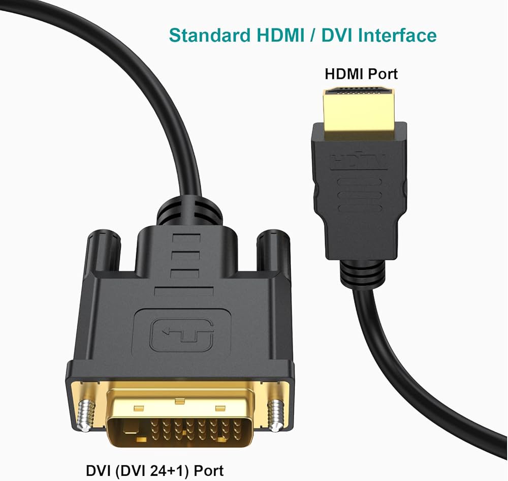 Gizzu 1080P HDMI to DVI-D Cable - 1.8m