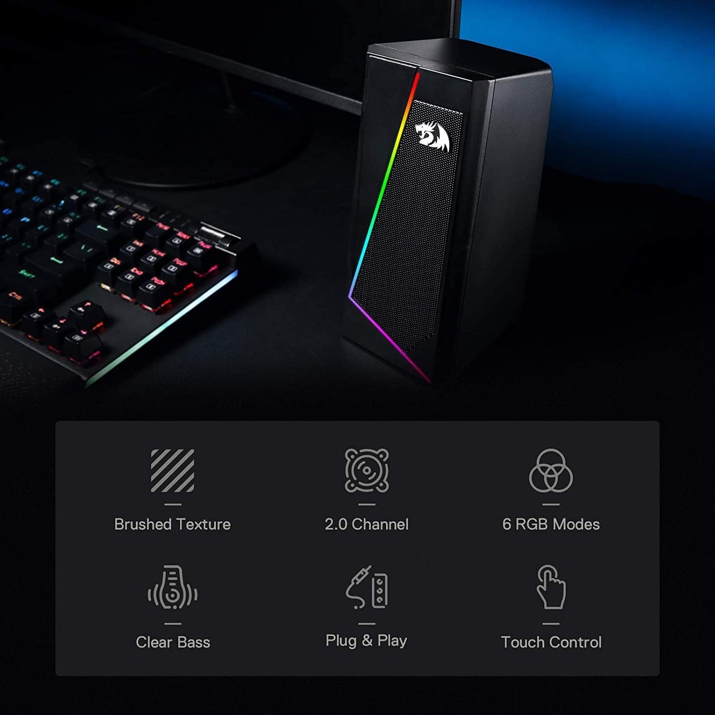 Redragon GS520 ANVIL 2X3W RGB PC Speakers