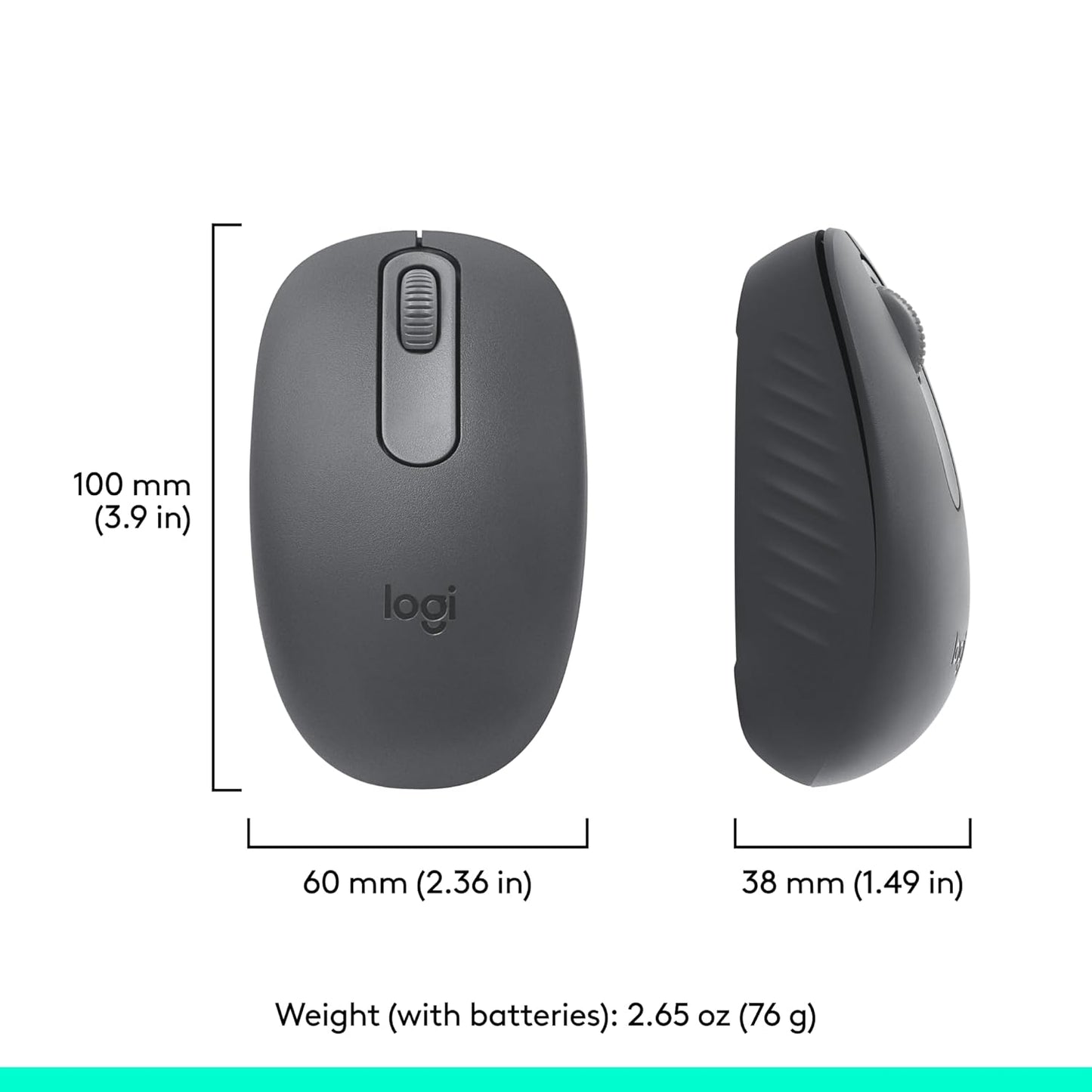 Logitech M196 Bluetooth Wireless Mouse - Graphite