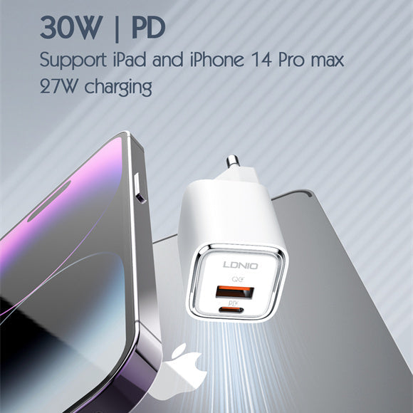 LDNIO A2317C 30W Fast Charger with Dual Port (Type-C + USB)