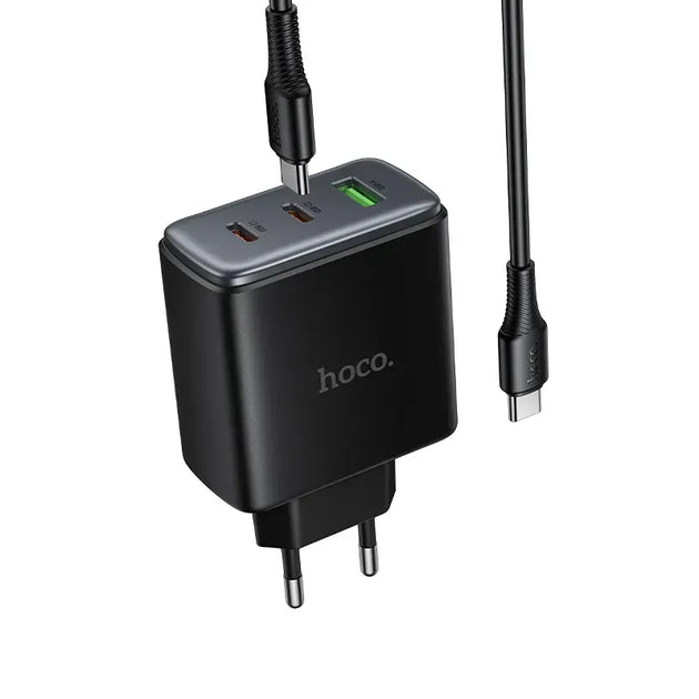 HOCO C160A 65W GaN Fast Charger USB C PD Wall Charger 3 Port Adapter