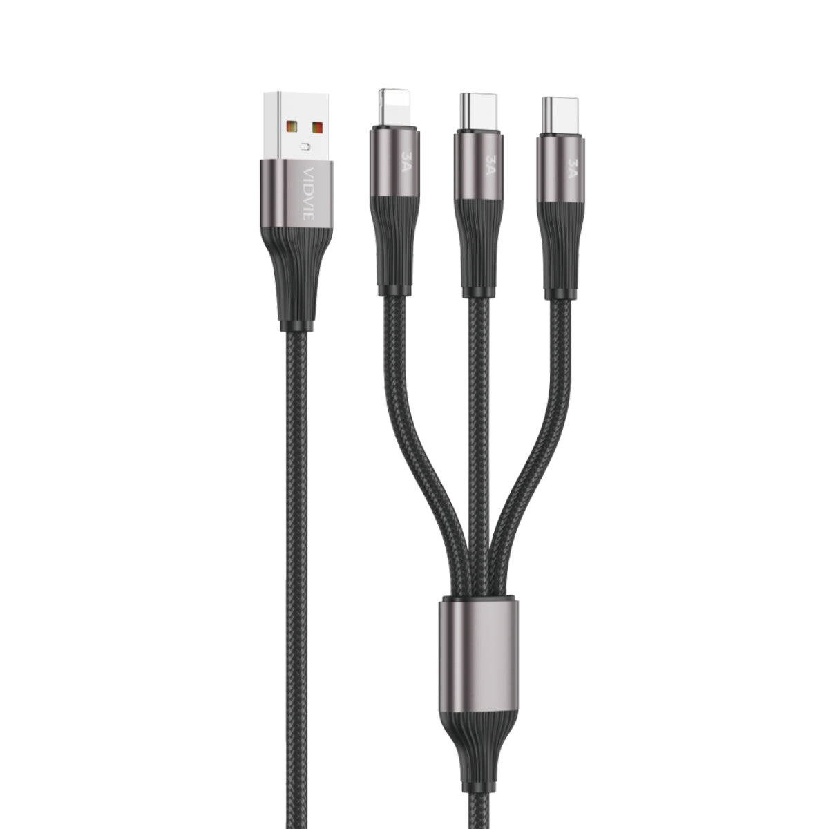 VIDVIE CB4039 3A Fast Charging 3 in 1 Multi USB Charging Cable
