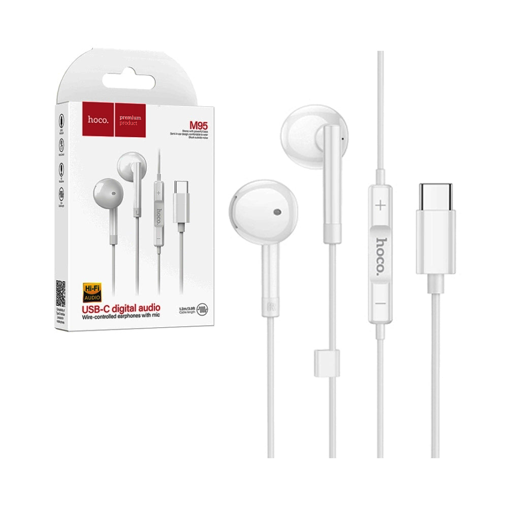 Hoco M95 USB-C Digital Audio Wire-Controlled Earphone with mic