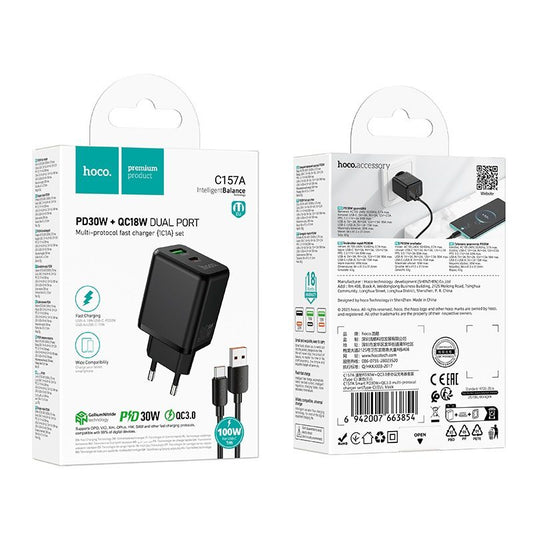 Hoco C157A Smart PD30W+QC3.0 multi-protocol charger