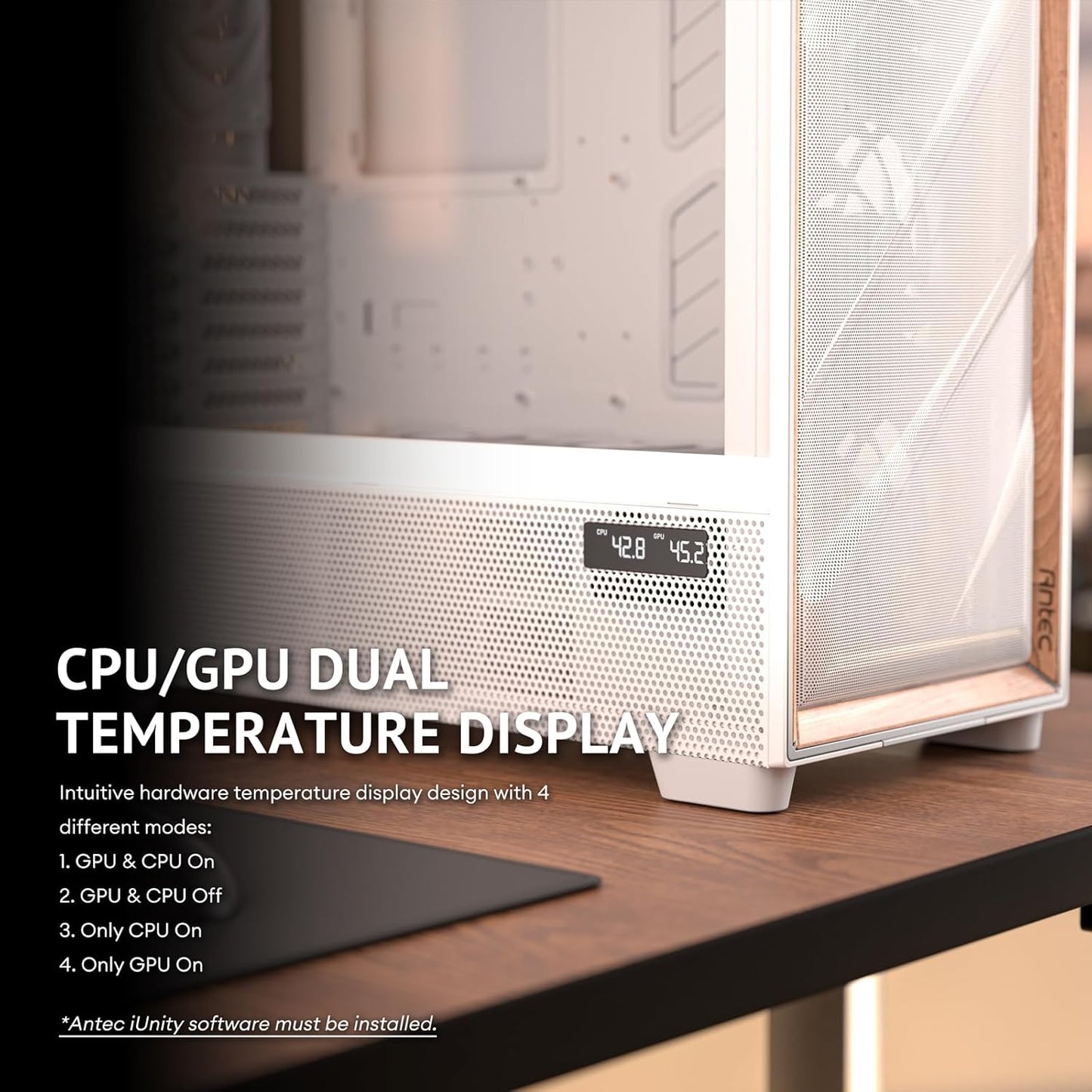 Antec FLUX PRO E-ATX Full Tower Gaming Chassis – White