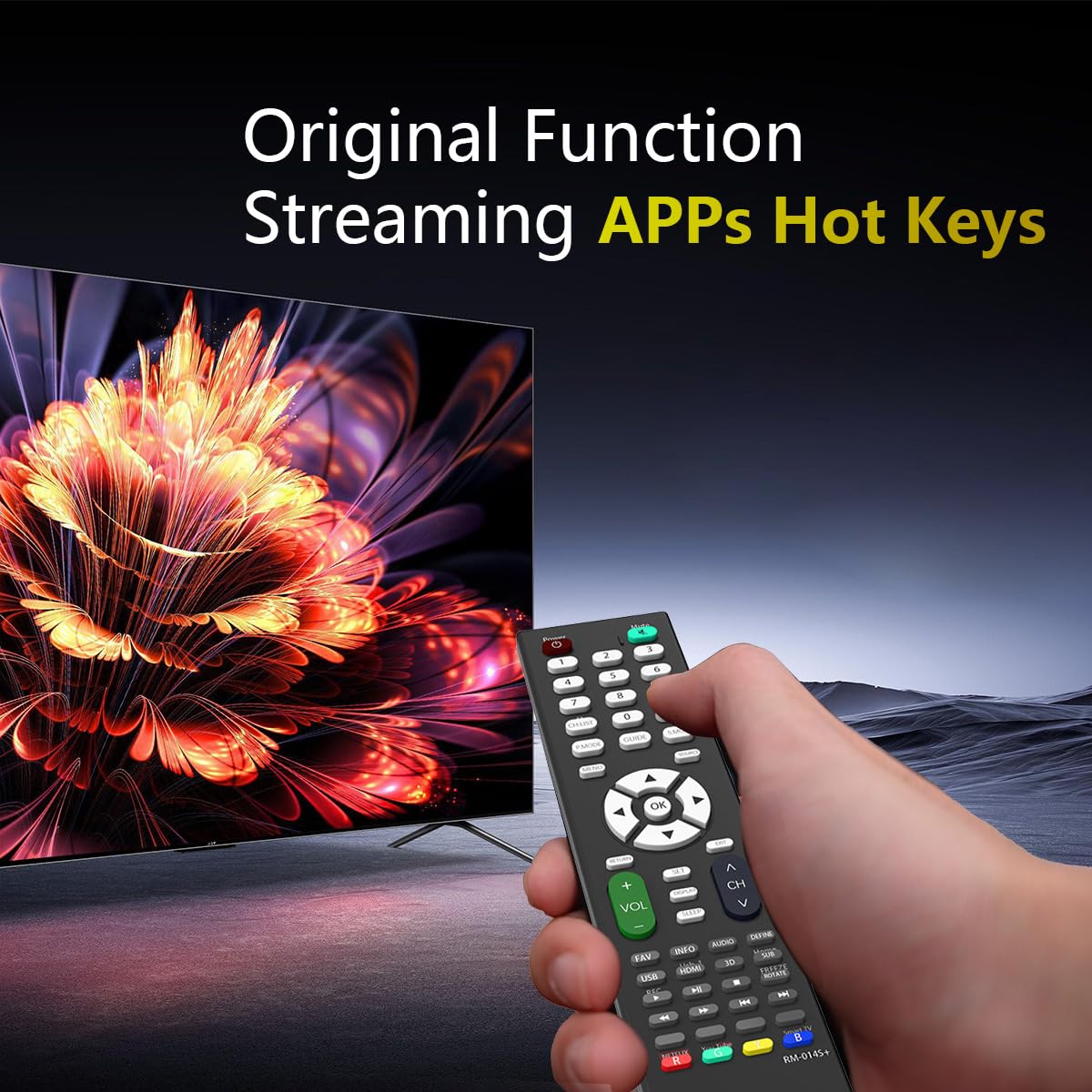 RM-014s+Universal Smart TV Replacement Remote LED LCD TV