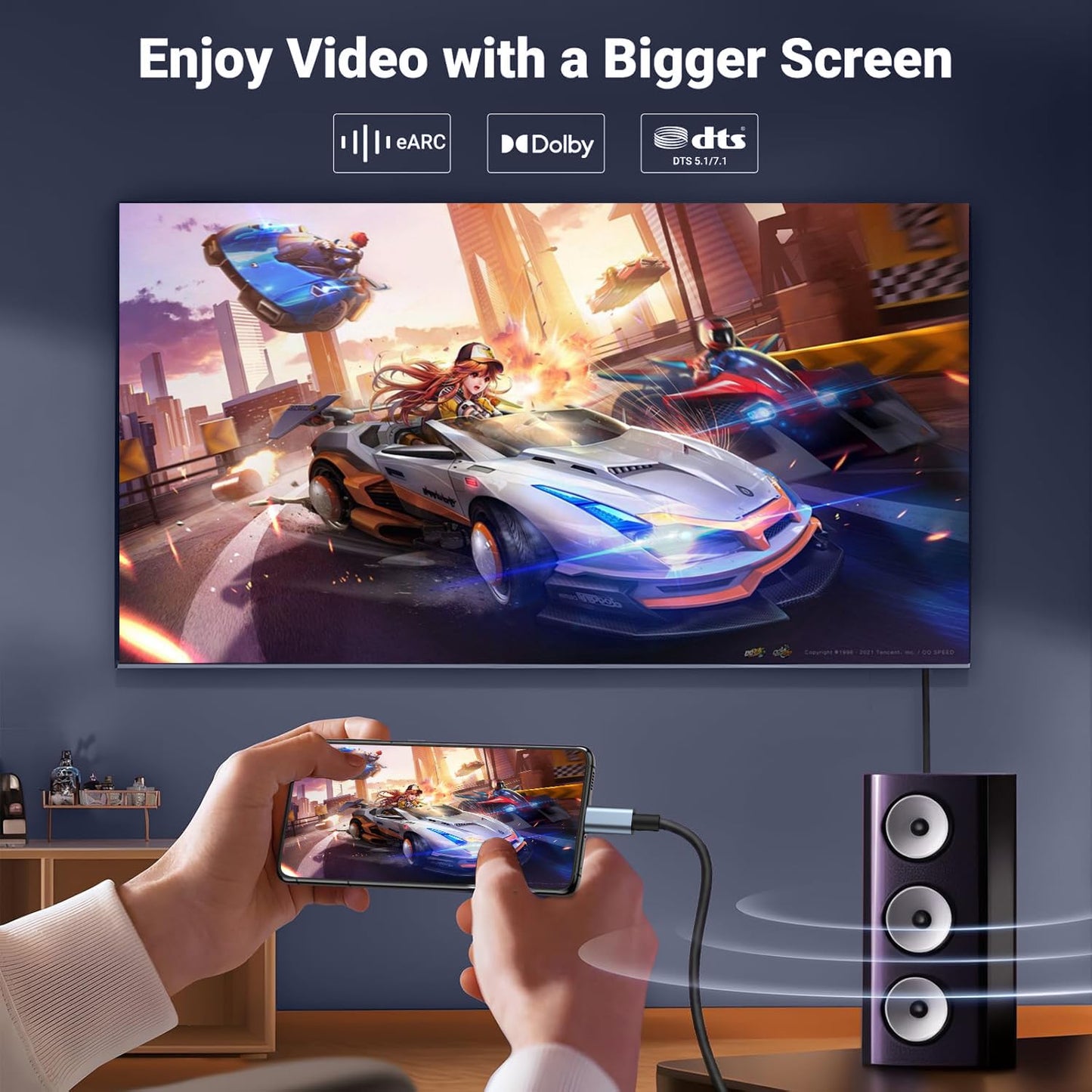 USB C to DisplayPort 8K@60Hz Cable - 1.8m