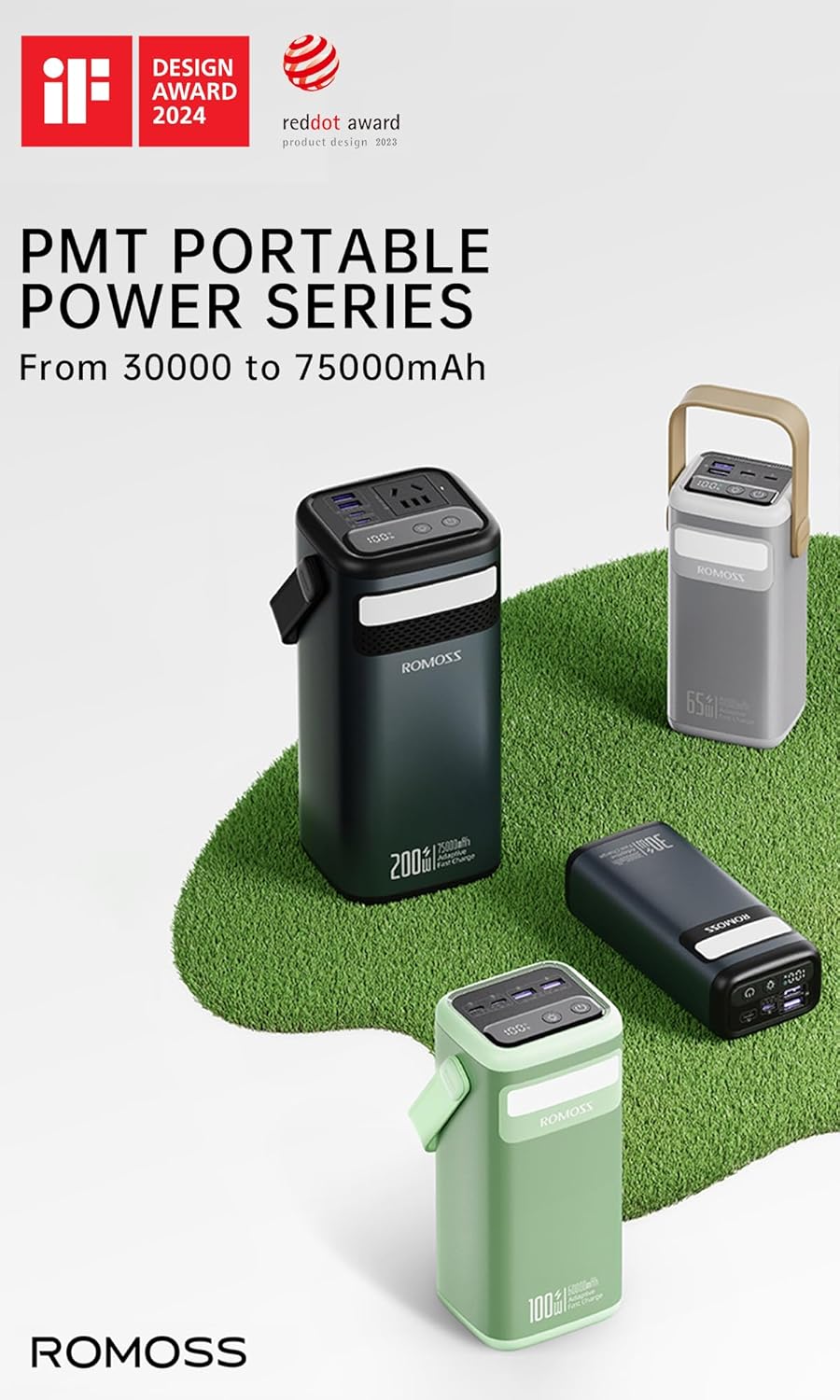 Romoss PMT40 EZCarry Pro 40000mAh 65W Fast Charge Power Bank – Green