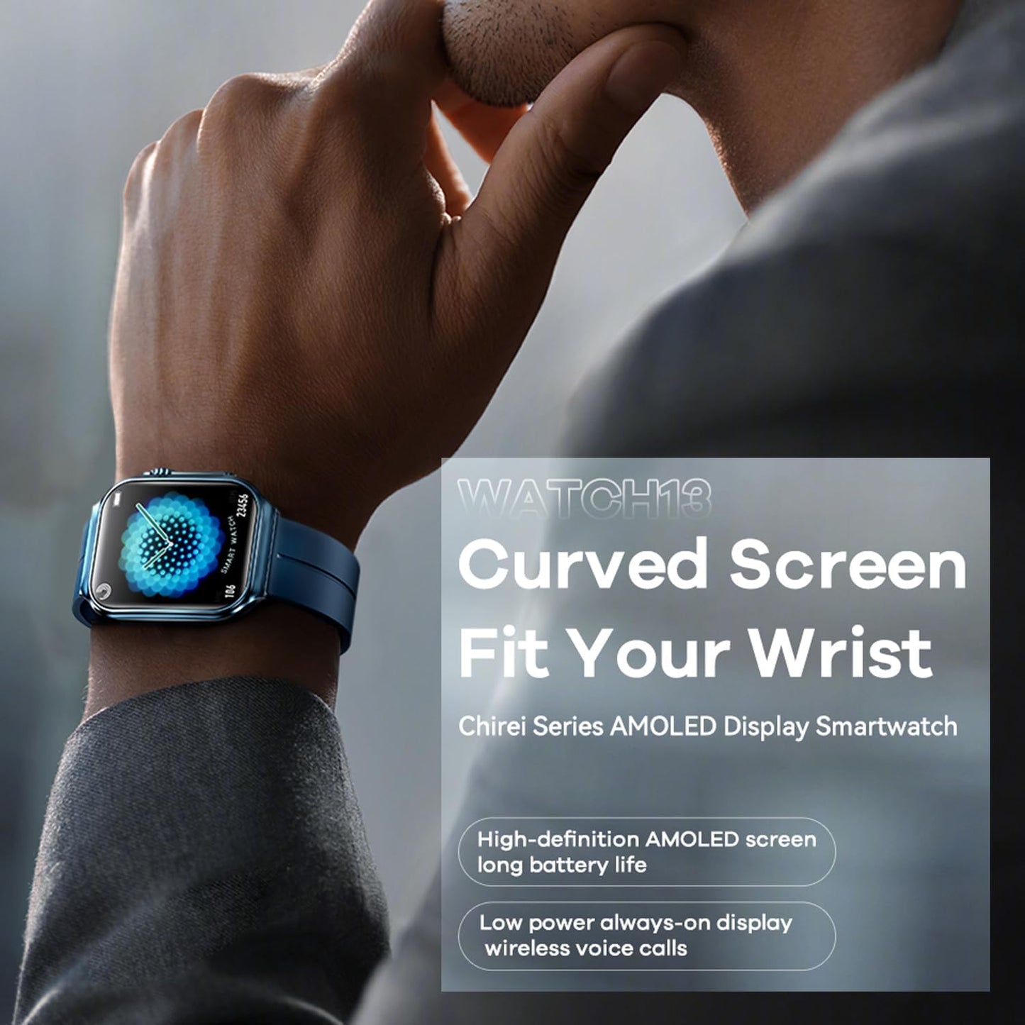 REMAX Watch 13 Series Amoled Display Smart Watch - Blue