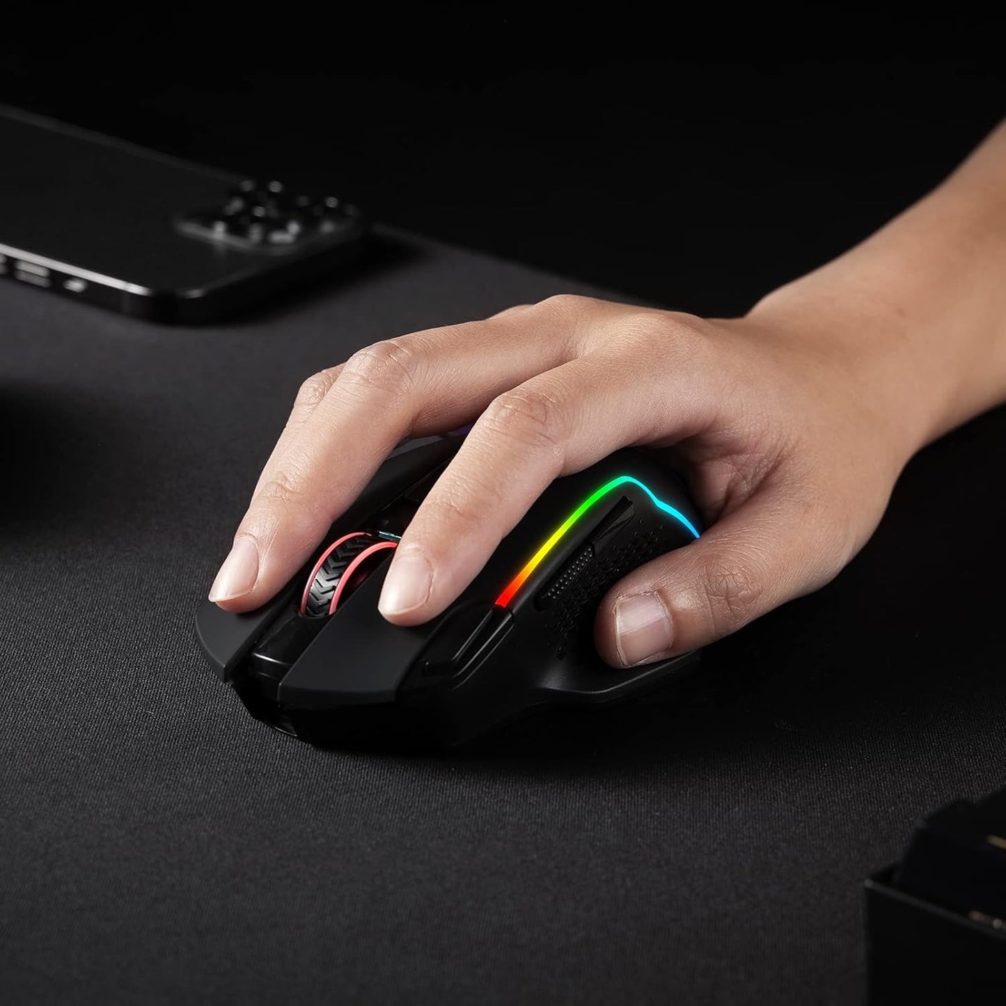 Redragon M810 TAIPAN PRO 10000DPI 8-Button Wireless RGB Gaming Mouse - Black