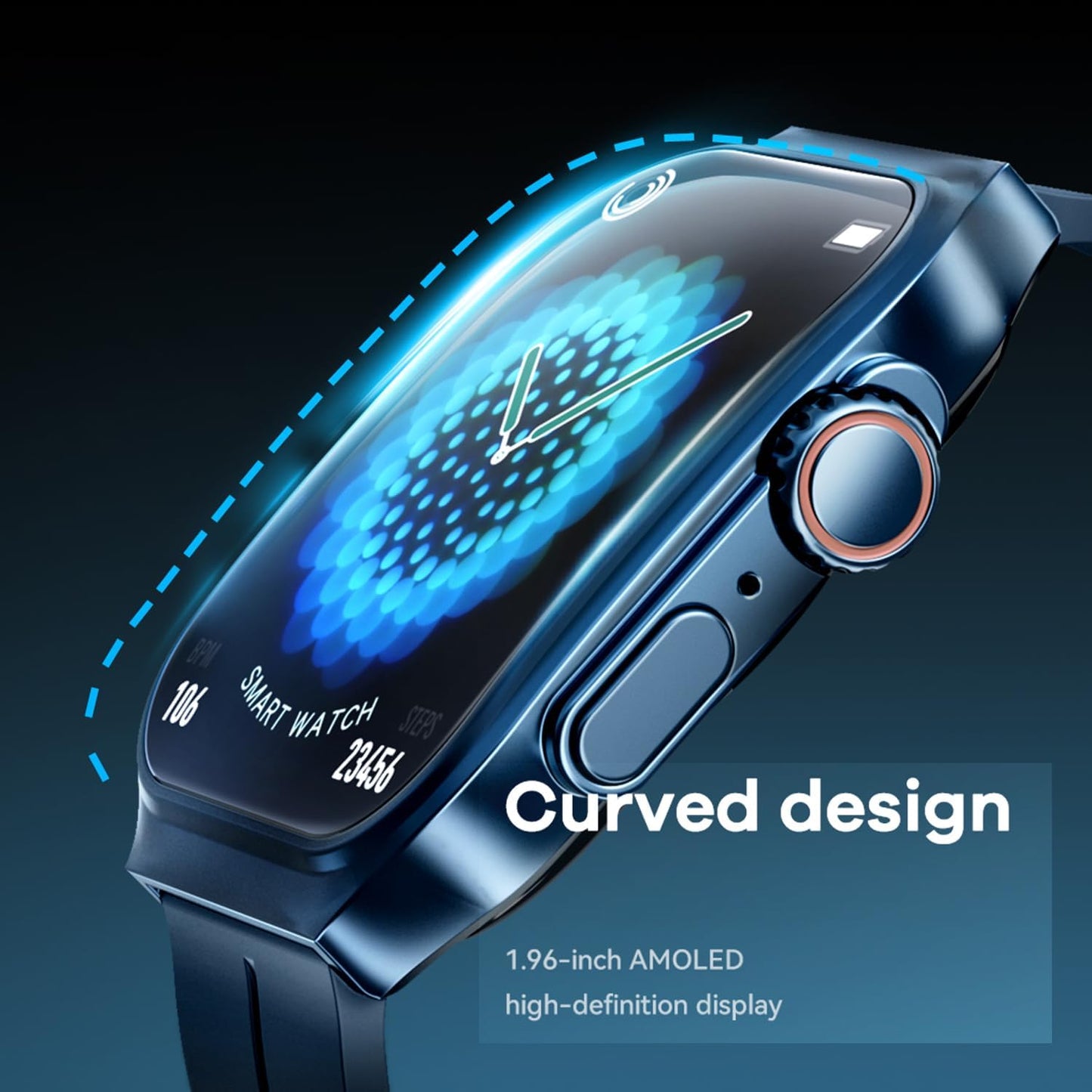 REMAX Watch 13 Series Amoled Display Smart Watch - Blue