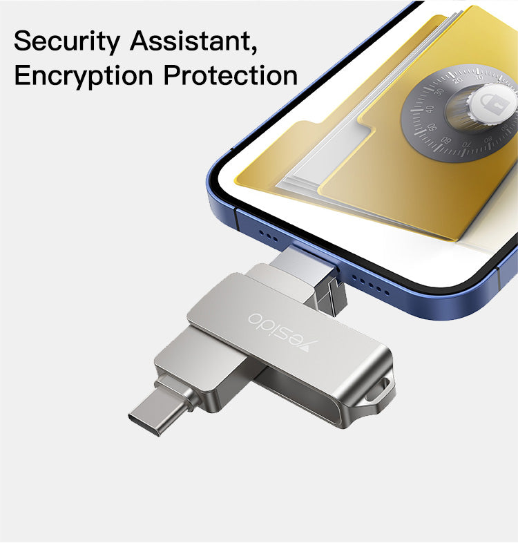 Yesido FL12 16 USB Flash Drive 3 in 1 (Type-C - Lightning & USB