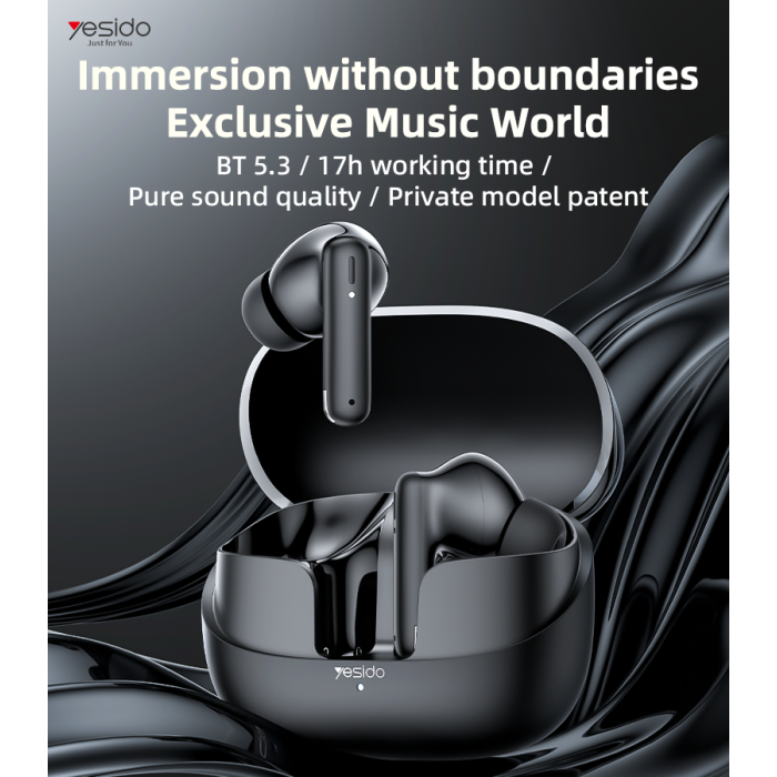 Yesido TWS26 TWS Wireless Bluetooth Earphones (Black)