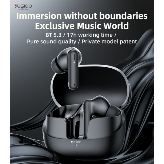 Yesido TWS26 TWS Wireless Bluetooth Earphones (Black)
