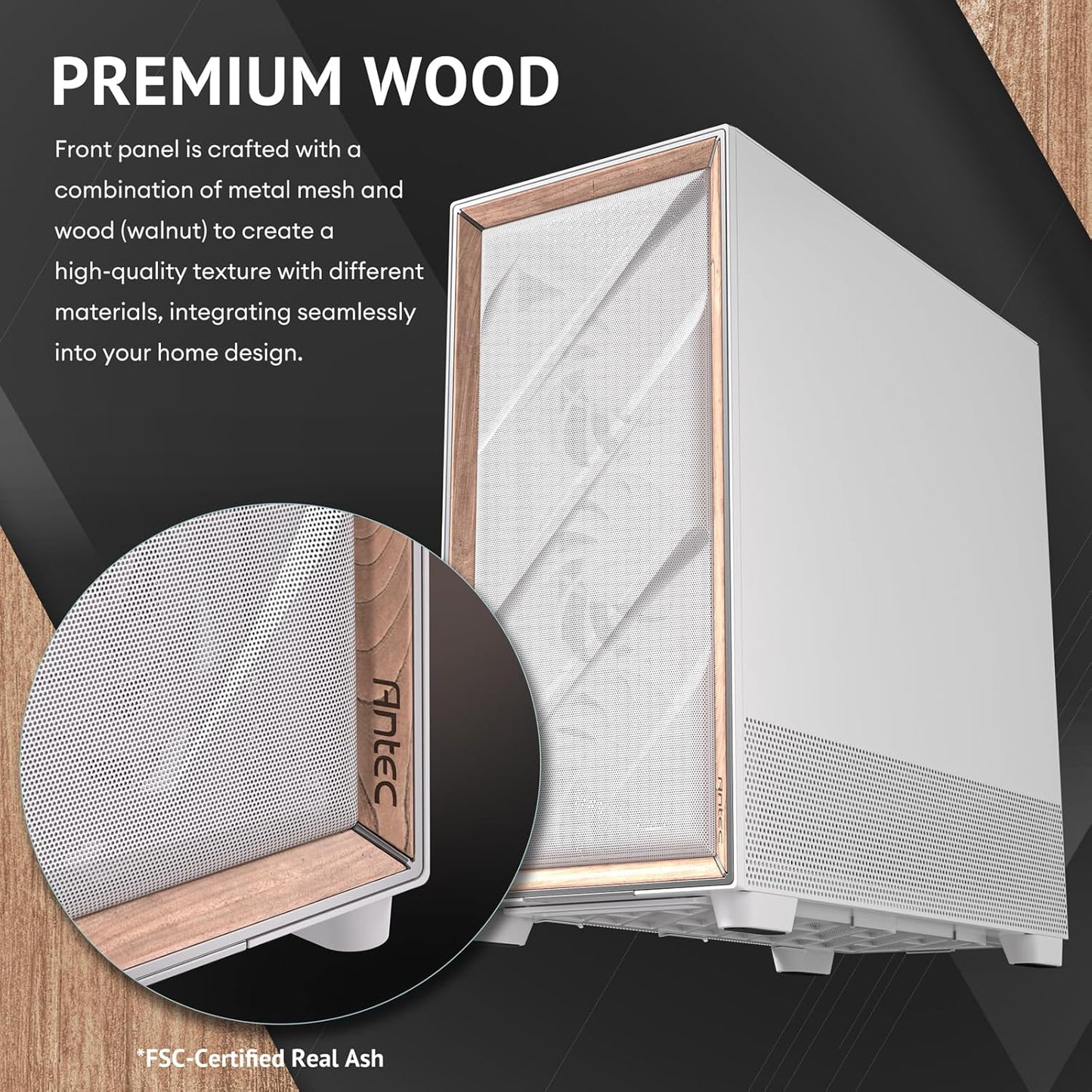 Antec FLUX PRO E-ATX Full Tower Gaming Chassis – White