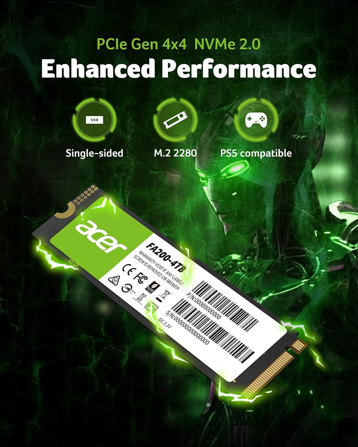 ACER FA200 M.2 NVME GEN4 SSD - 2TB