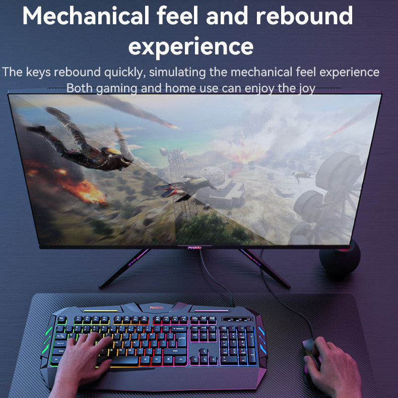 Yesido KB21 Premium USB Wired Gaming Keyboard With RGB Backlight