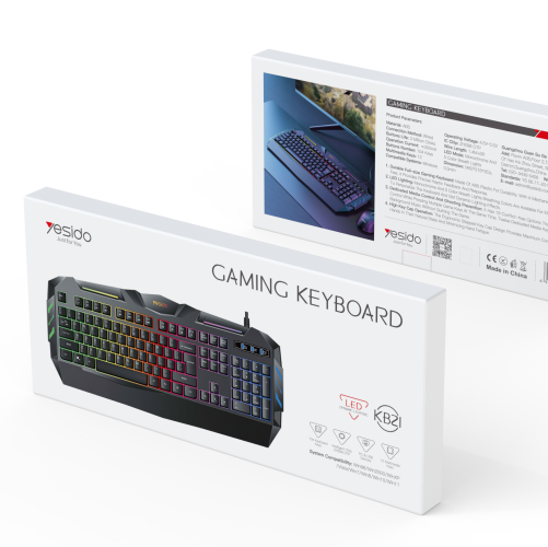 Yesido KB21 Premium USB Wired Gaming Keyboard With RGB Backlight